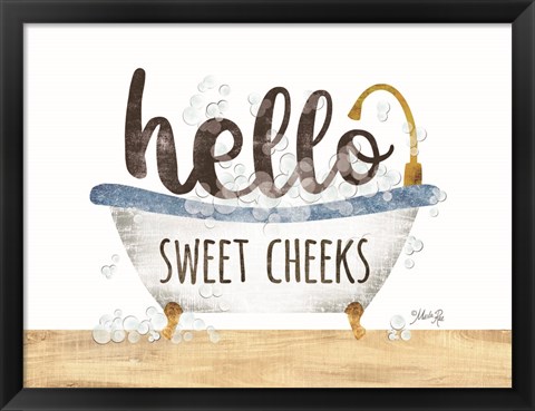 Framed Hello Sweet Cheeks Print