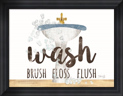 Framed Wash - Brush - Floss - Flush Print