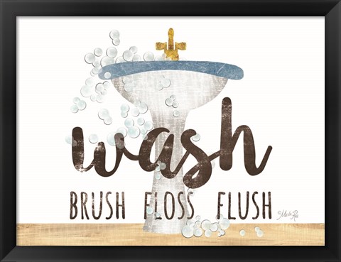 Framed Wash - Brush - Floss - Flush Print