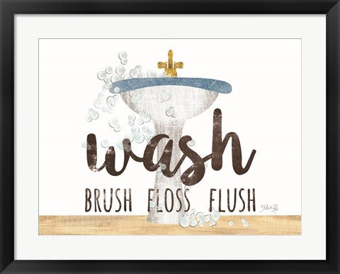 Framed Wash - Brush - Floss - Flush Print