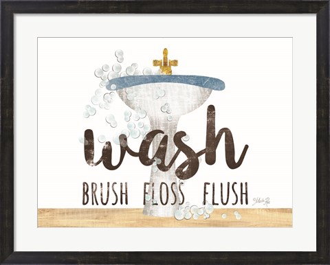 Framed Wash - Brush - Floss - Flush Print