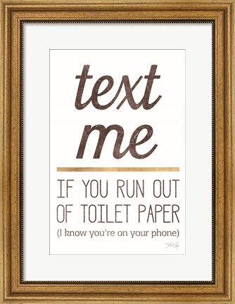 Framed Text Me Print