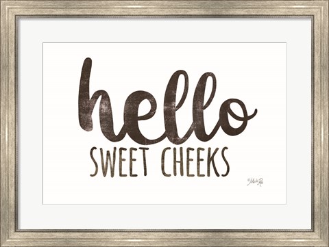 Framed Hello Sweet Cheeks Print