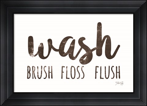 Framed Wash-Brush-Floss-Flush Print