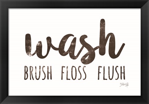 Framed Wash-Brush-Floss-Flush Print