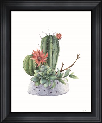 Framed Watercolor Cactus Print