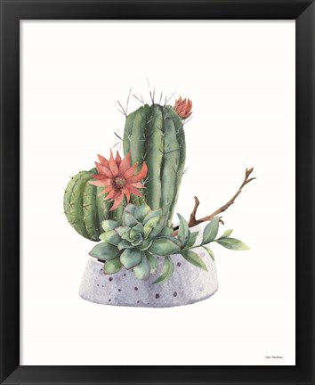 Framed Watercolor Cactus Print