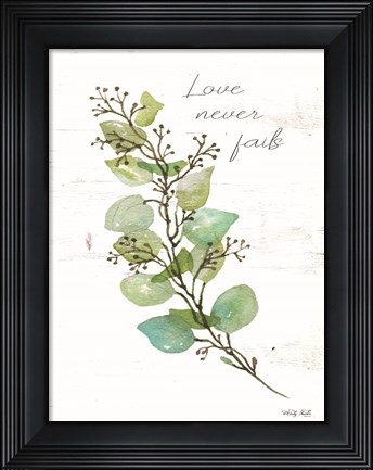 Framed Love Never Fails Print