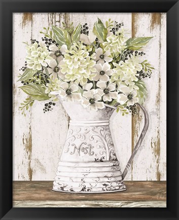 Framed Nest Galvanized Pitcher Print