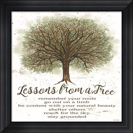 Framed Lessons From a Tree Print