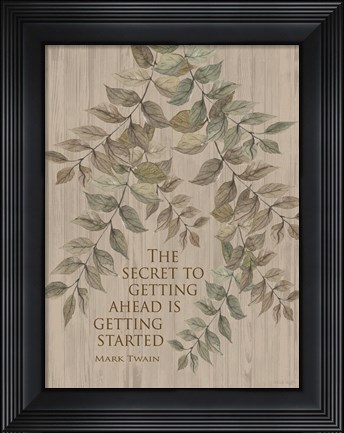 Framed Getting Started Print