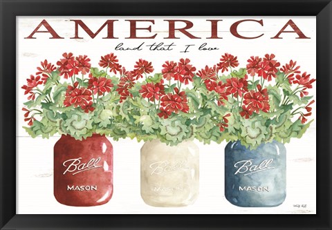 Framed America Glass Jars Print