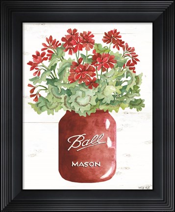 Framed Patriotic Red Jar Print