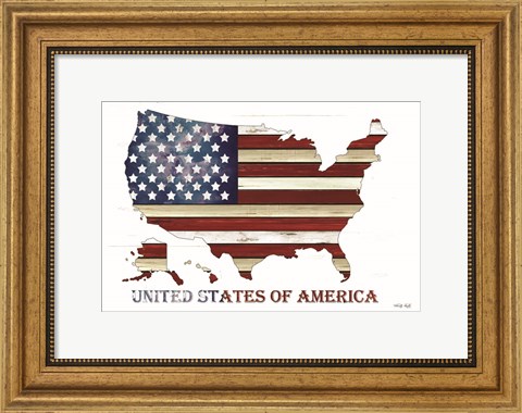 Framed United States of America Print