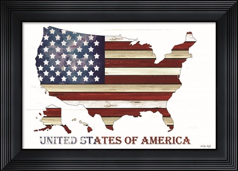 Framed United States of America Print