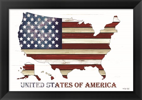 Framed United States of America Print