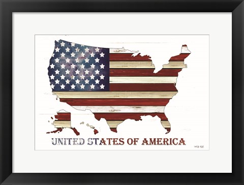 Framed United States of America Print