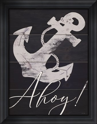 Framed Anchor Ahoy Print