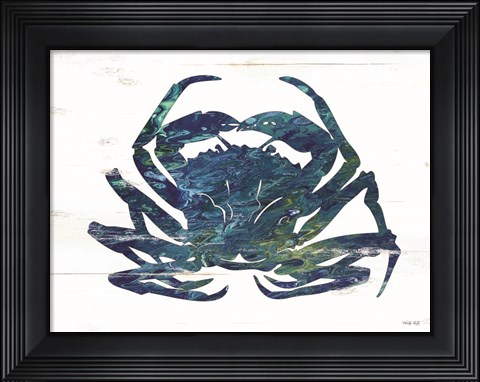 Framed Blue Coastal Crab Print