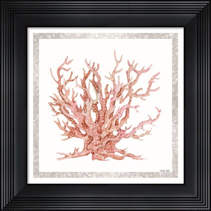 Framed Pink Coastal Coral II Print