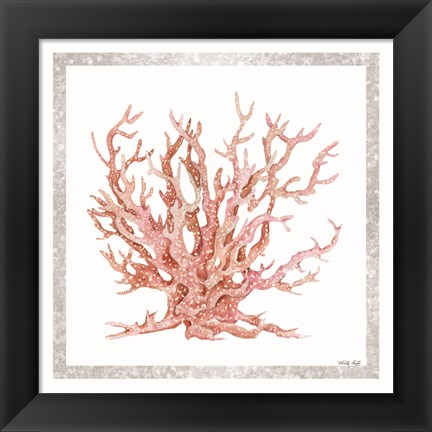 Framed Pink Coastal Coral II Print