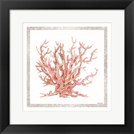 Framed Pink Coastal Coral II Print