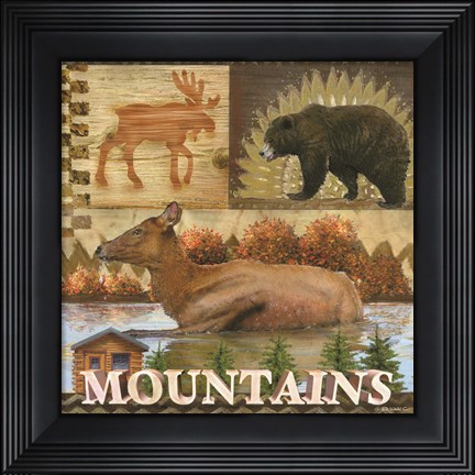 Framed Mountains Print