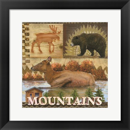 Framed Mountains Print