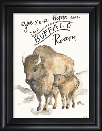 Framed Buffalo Roam Print