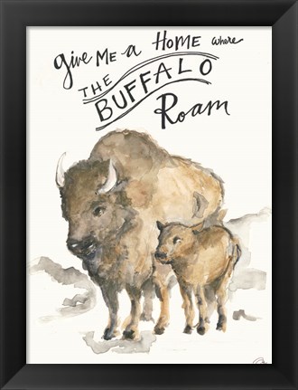 Framed Buffalo Roam Print