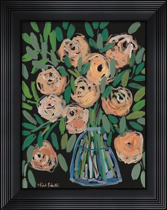 Framed Moon Garden in a Vase Print