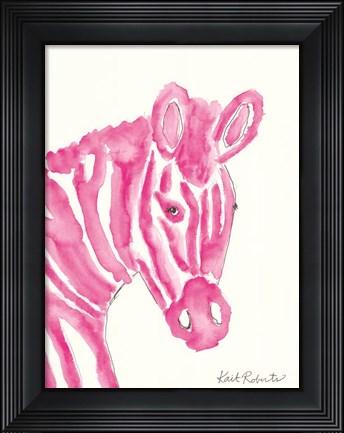 Framed Sabrina the Zebra Print