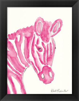 Framed Sabrina the Zebra Print