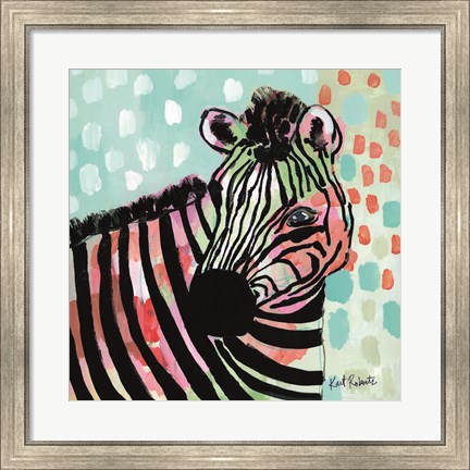 Framed Wilma the Zebra Print