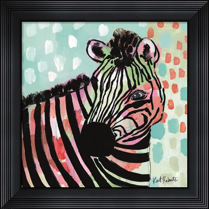 Framed Wilma the Zebra Print