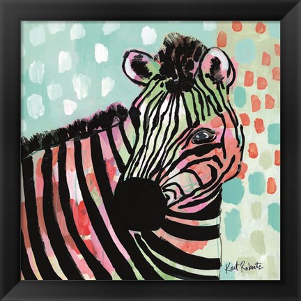 Framed Wilma the Zebra Print