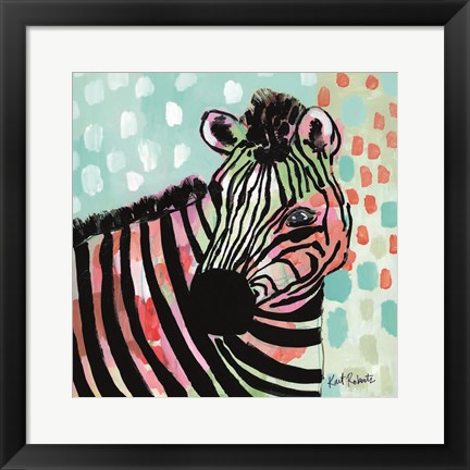 Framed Wilma the Zebra Print