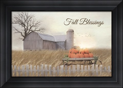 Framed Fall Blessings Print