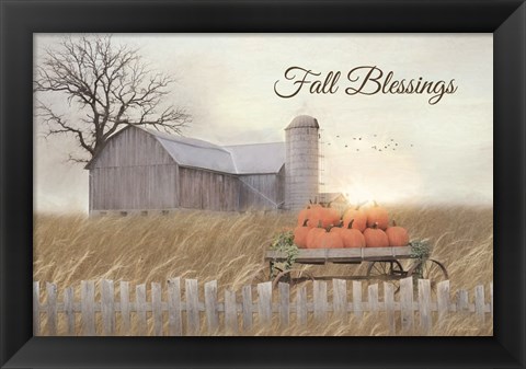 Framed Fall Blessings Print