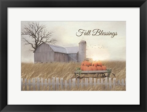 Framed Fall Blessings Print