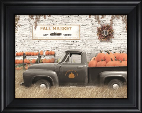 Framed Fall Pumpkin Market Print