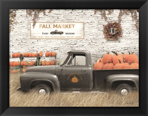 Framed Fall Pumpkin Market Print