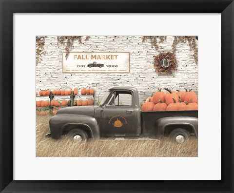 Framed Fall Pumpkin Market Print