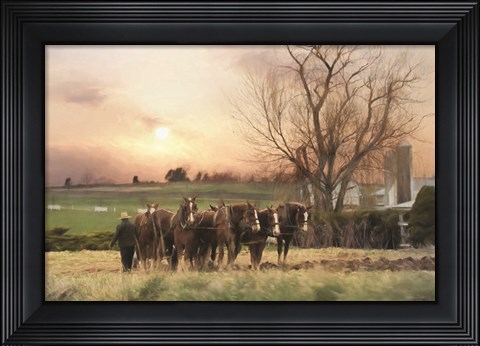 Framed Lancaster Spring Plowing Print