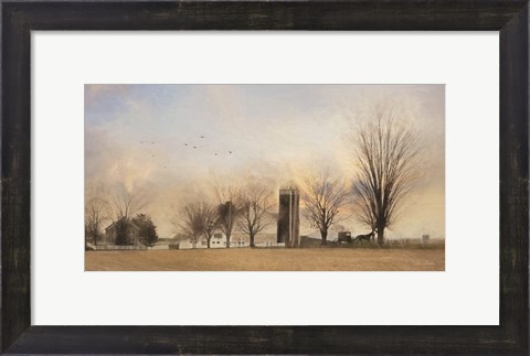 Framed Lancaster Sunrise with Buggy Print