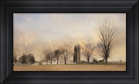 Framed Lancaster Sunrise with Buggy Print