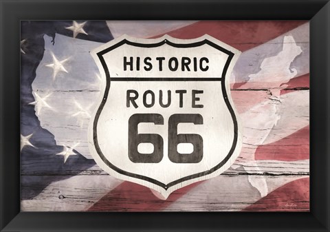 Framed Patriotic Route 66 Print