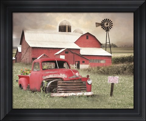 Framed Old Farmer&#39;s Market Print