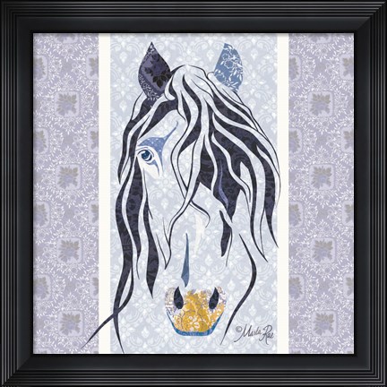 Framed Bluestar the Horse Print