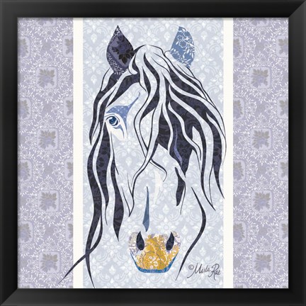 Framed Bluestar the Horse Print